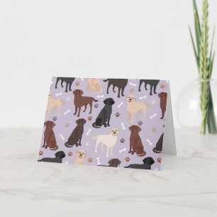 Labrador Retriever Paws and Bones Card Karte