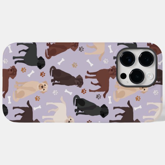 Labrador Retriever Paws and Bones Case-Mate iPhone Hülle (Rückseite (Horizontal))