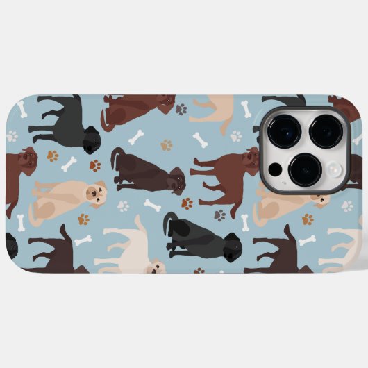 Labrador Retriever Paws and Bones Case-Mate iPhone Hülle (Rückseite (Horizontal))
