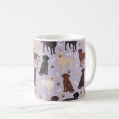 Labrador Retriever Paws and Bones Coffee Tasse (VorderseiteRechts)