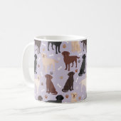 Labrador Retriever Paws and Bones Coffee Tasse (Vorderseite Links)