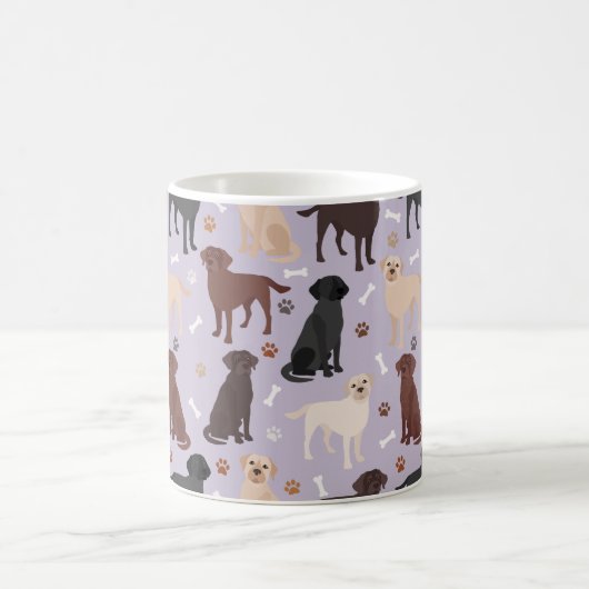 Labrador Retriever Paws and Bones Coffee Tasse (Mittel)