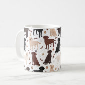 Labrador Retriever Paws and Bones Coffee Tasse (Vorderseite Links)