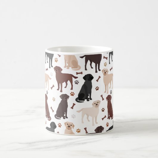 Labrador Retriever Paws and Bones Coffee Tasse (Mittel)