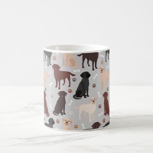 Labrador Retriever Paws and Bones Coffee Tasse (Mittel)