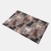 Labrador Retriever Paws and Bones Doormat Fußmatte (Schrägansicht)