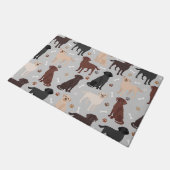 Labrador Retriever Paws and Bones Doormat Fußmatte (Schrägansicht)