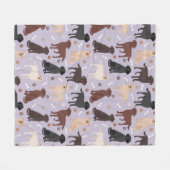 Labrador Retriever Paws and Bones Fleece Blankon (Vorderseite (Horizontal))