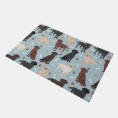 Labrador Retriever Paws and Bones Fußmatte (Schrägansicht)