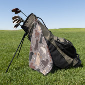 Labrador Retriever Paws and Bones Golf Towel Golfhandtuch (Gras)