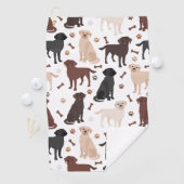 Labrador Retriever Paws and Bones Golf Towel Golfhandtuch (Insitu)