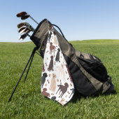 Labrador Retriever Paws and Bones Golf Towel Golfhandtuch (Gras)
