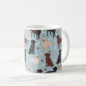 Labrador Retriever Paws and Bones Kaffeetasse (VorderseiteRechts)