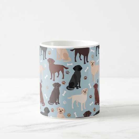 Labrador Retriever Paws and Bones Kaffeetasse (Mittel)