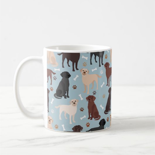 Labrador Retriever Paws and Bones Kaffeetasse (Links)