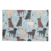 Labrador Retriever Paws and Bones Kissenbezug (Rückseite)