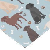 Labrador Retriever Paws and Bones Kurzer Tischläufer (Ecke)