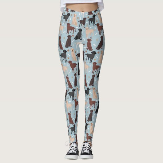 Labrador Retriever Paws and Bones Leggings (Vorderseite)