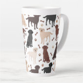 Labrador Retriever Paws and Bones Milchtasse (Rechte Ecke)