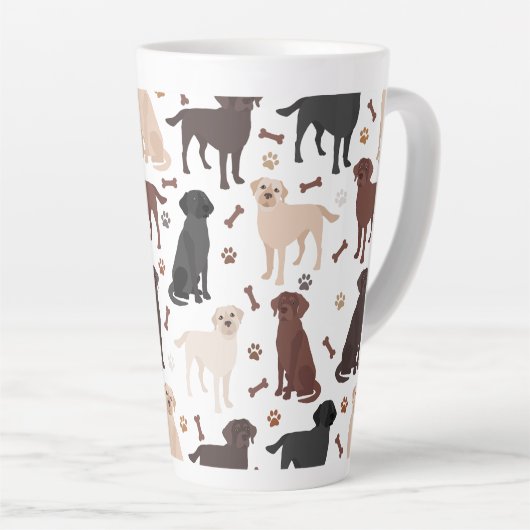 Labrador Retriever Paws and Bones Milchtasse (Rechte Ecke)