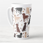 Labrador Retriever Paws and Bones Milchtasse (Linke Ecke)