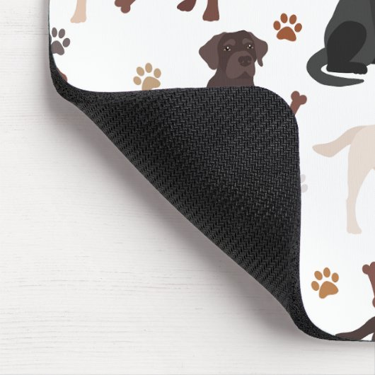 Labrador Retriever Paws and Bones Mouse Pad Mousepad (Ecke)