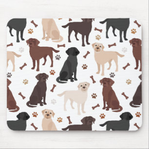 Labrador Retriever Paws and Bones Mouse Pad Mousepad