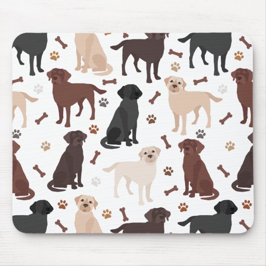 Labrador Retriever Paws and Bones Mouse Pad Mousepad (Vorne)