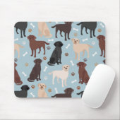 Labrador Retriever Paws and Bones Mousepad (Mit Mouse)