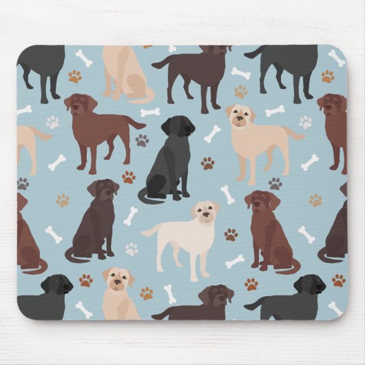 Labrador Retriever Paws and Bones Mousepad (Vorne)
