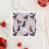 Labrador Retriever Paws and Bones Napkins Serviette (Beispiel)