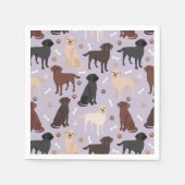 Labrador Retriever Paws and Bones Napkins Serviette (Vorderseite)