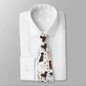 Labrador Retriever Paws and Bones Neck Tie Krawatte (Gebunden)
