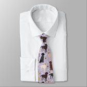 Labrador Retriever Paws and Bones Neck Tie Krawatte (Gebunden)
