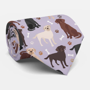Labrador Retriever Paws and Bones Neck Tie Krawatte