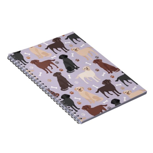 Labrador Retriever Paws and Bones Notebook Notizblock (Rechte Seite)