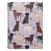 Labrador Retriever Paws and Bones Notebook Notizblock (Vorderseite)