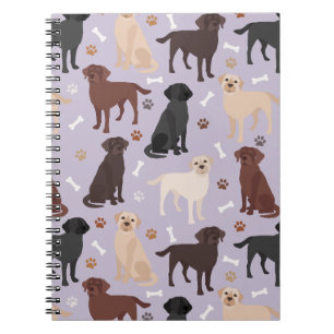 Labrador Retriever Paws and Bones Notebook Notizblock