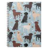Labrador Retriever Paws and Bones Notizblock (Vorderseite)