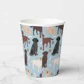 Labrador Retriever Paws and Bones Pappbecher (Rechts)