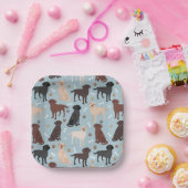 Labrador Retriever Paws and Bones Pappteller (Party)