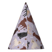 Labrador Retriever Paws and Bones Party Hat Partyhütchen (Rückseite)