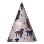 Labrador Retriever Paws and Bones Party Hat Partyhütchen (Vorderseite)