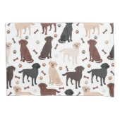 Labrador Retriever Paws and Bones Pillow Case Kissenbezug (Vorderseite)