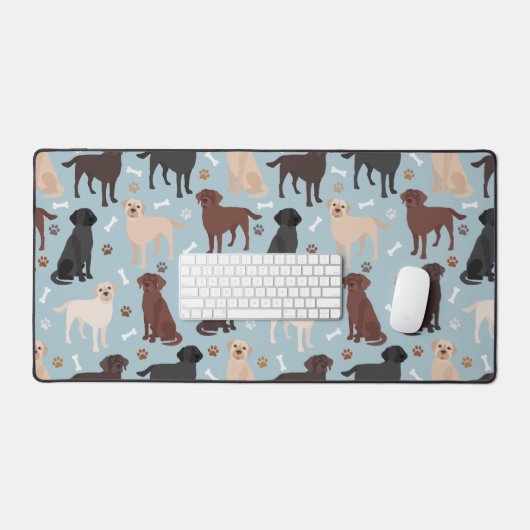 Labrador Retriever Paws and Bones Schreibtischunterlage (Tastatur & Maus)