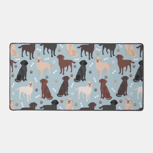 Labrador Retriever Paws and Bones Schreibtischunterlage (Vorderseite)