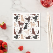 Labrador Retriever Paws and Bones Serviette (Beispiel)