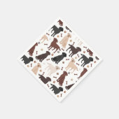 Labrador Retriever Paws and Bones Serviette (Ecke)