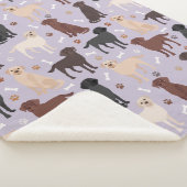 Labrador Retriever Paws and Bones Sherpa Blanket Sherpadecke (3/4)