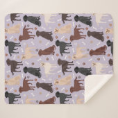 Labrador Retriever Paws and Bones Sherpa Blanket Sherpadecke (Vorderseite (Horizontal))